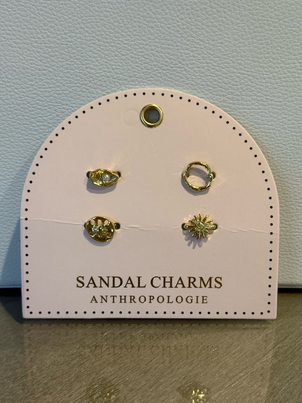 NEW Anthropologie Gold Sandal Charms Set